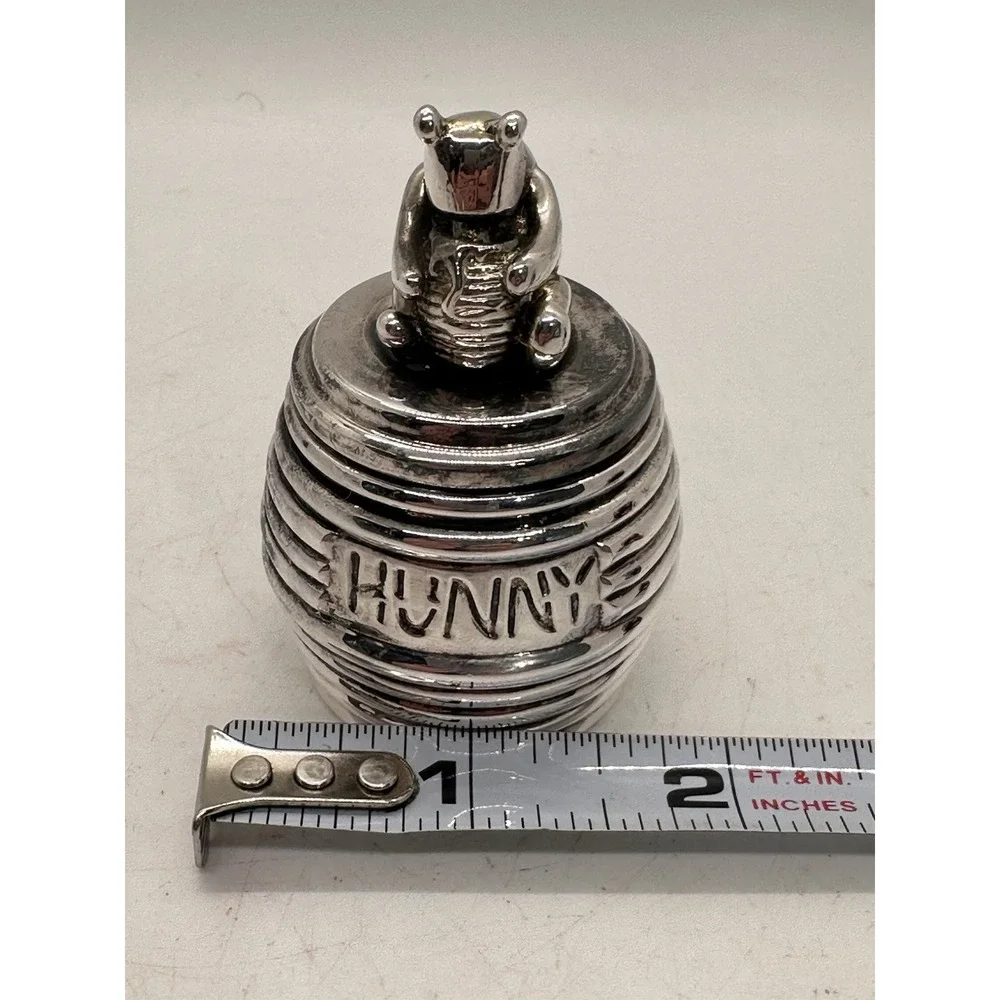 Lunt Disney Winnie The Pooh Hunny Trinket Box W550 Silver Plated Japan Vintage